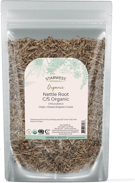 Starwest Botanicals Nettle Root Organic, Soups, Urtica Dioica - 4 oz Pouch