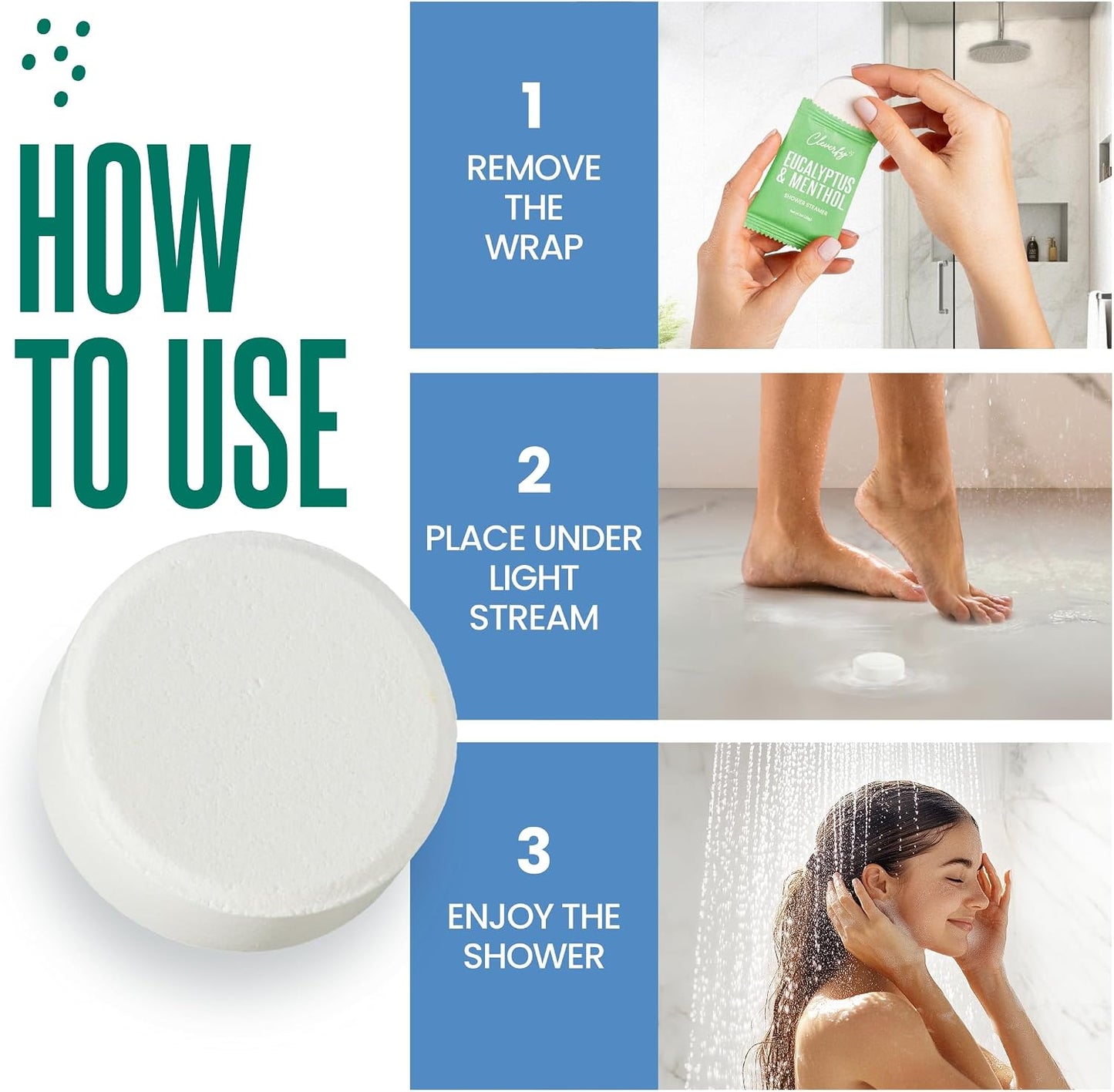 Cleverfy Shower Steamers Aromatherapy Gifts for Women and Men, 18 Tablets