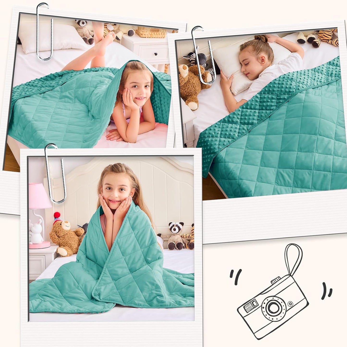 Weighted Lap Blanket for Adults 5lbs, 24"x29" Cooling Heavy Throw Blanket, Portable Travel Weighted Blankets, Soft Small Blankets Gift for Sleeping, Navy Blue