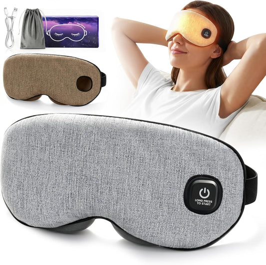 Akakios Heated Eye Mask Cordless for Dry Eyes, Warm Compress for Sleeping