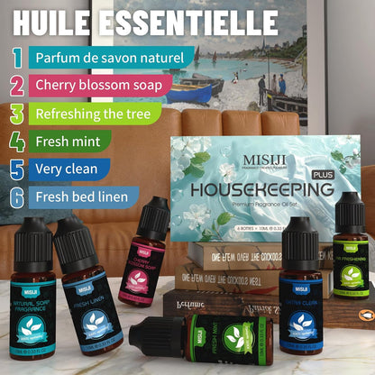 Essential Oils Set Top 6 Aromatherapy-Essential Oils for Diffuser for Home,Air Freshening Diffuser Oils Scents for Aromatherapy,Laundry,Candle&Soap Making,Humidifiers 6 X 10ML