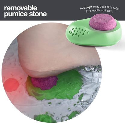 Medical king Foot Spa with Heat and Massage and Jets Includes A Remote Control A Pumice Stone Collapsible Massager with Bubbles and Vibration