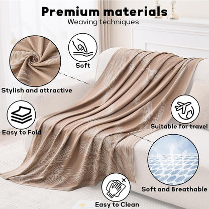 Travel Blanket Airplane - Ultra Soft & Lightweight Knit Design