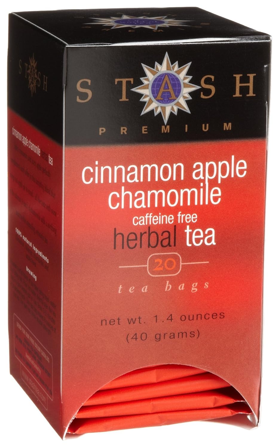 STASH Cinnamon Apple Chamomile Herbal Tea, 120 Bags (6 Boxes of 20), Caffeine Free