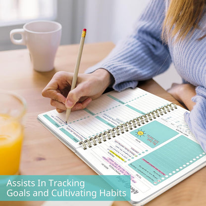 Taja Undated Weekly Planner, To Do List Notebook with Habit Tracker, A5
