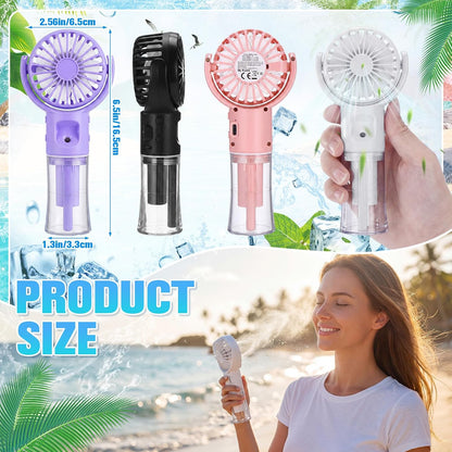 Misting Fans Portable Handheld Rechargeable, Spray Fan