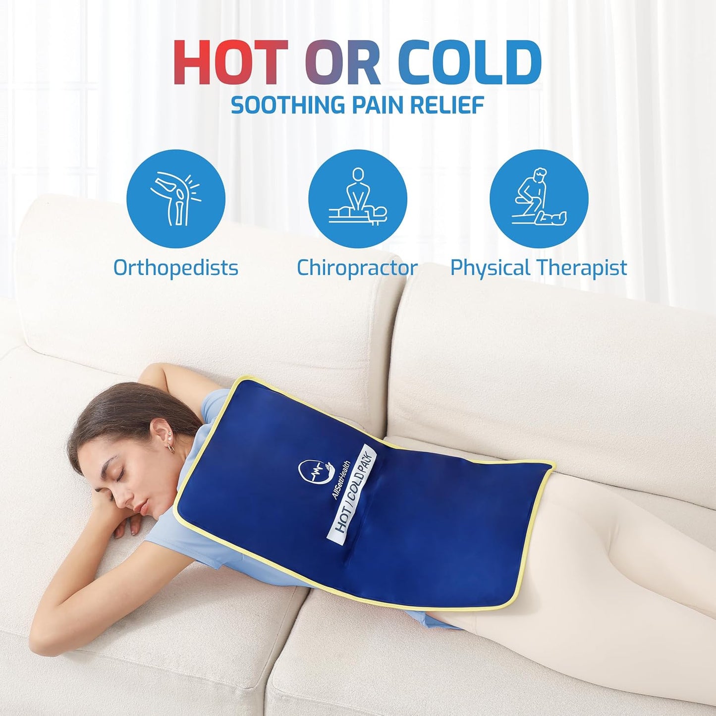 Reusable Hot and Cold Ice Packs for Injuries Reusable – 7 Piece Flexible Ice Packs in Multiple Shapes and Sizes – Multi Use Ice Pack for Back Pain Relief, Neck, Shoulder