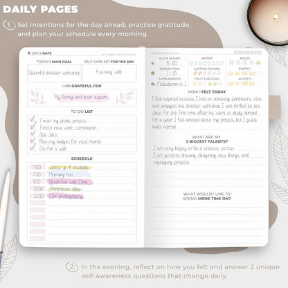Clever Fox Self-Care Journal – Daily Reflection Notebook – Mental Health & Personal Development Planner, Meditation & Mood Log, A5 (Aquamarine)