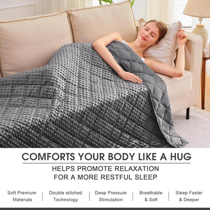 Weighted Lap Blanket for Adults 5lbs, 24"x29" Cooling Heavy Throw Blanket, Portable Travel Weighted Blankets, Soft Small Blankets Gift for Sleeping, Navy Blue
