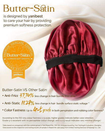 Yanibest Small Satin Bonnet for Men, Hair Bonnet for Short Hair Waves, Stay-on Night Cap, Daily Use for Sleeping Gym Outdoor, Black