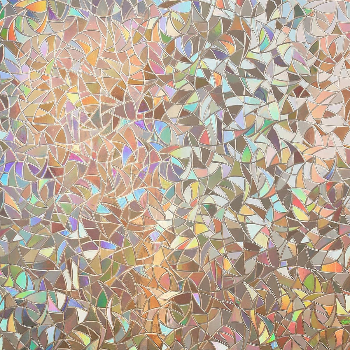 rabbitgoo Rainbow Window Privacy Film, Stained Glass Cling, 17.5" x 78.7"