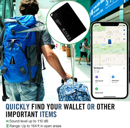 Wallet Tracker Card iOS Android [Apple MFi Certified] Item Locator