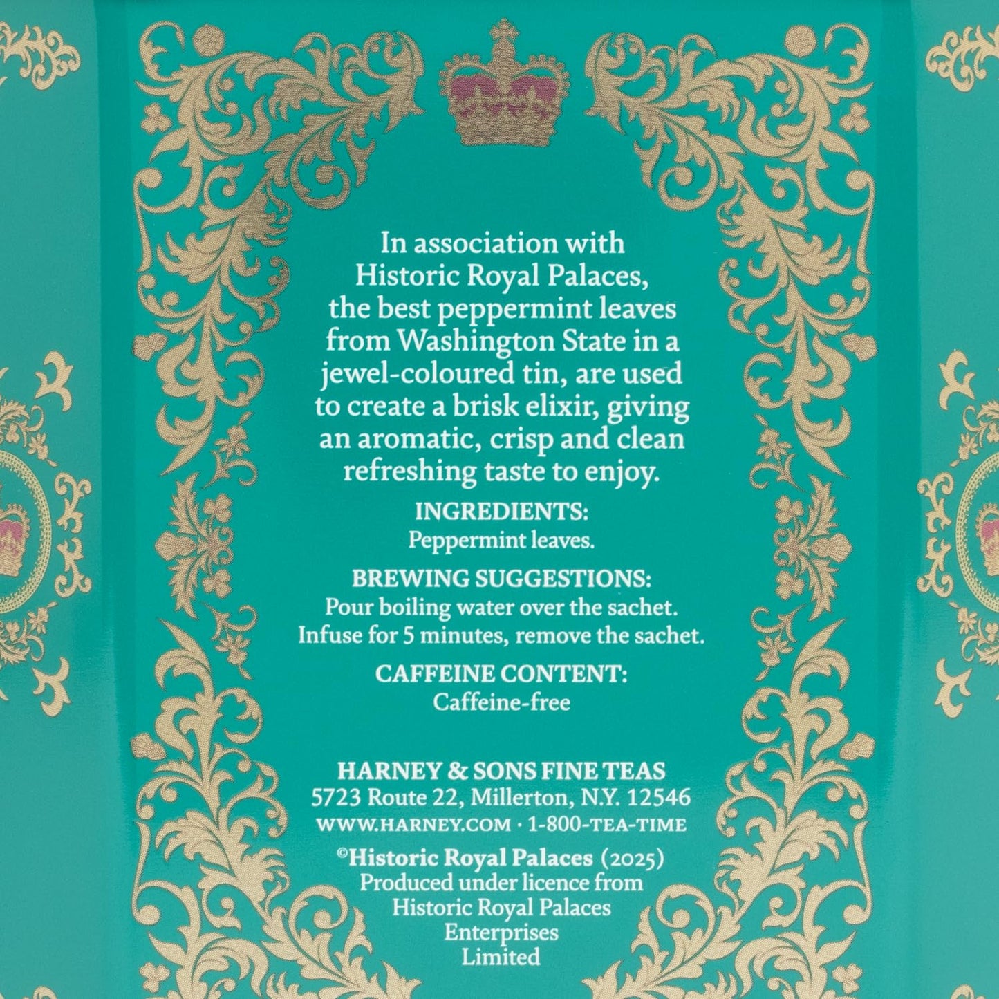 Harney & Sons Peppermint Herbal Tea in Sachets, Caffeine-Free Herbal, 30 Sachets