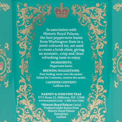 Harney & Sons Peppermint Herbal Tea in Sachets, Caffeine-Free Herbal, 30 Sachets