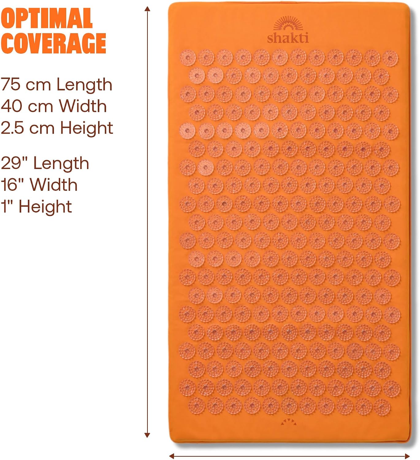 ShaktiMat Acupressure Mat for Relaxation, Massage Muscles, Aid Sleep & Unlock Inner Tension, Similar to Acupuncture, No Needles Required