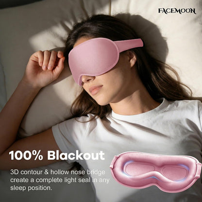Weighted Eye Mask for Sleeping 2 Pack: Gentle Pressure Blackout Sleep Mask with 3D Contoured Cups, Zero Eye Pressure Sleep Mask for Lash Extensions, Memory Foam Travel Mask, Black Pink