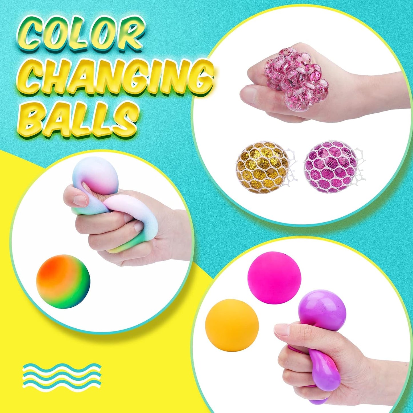 36 Pack Stress Balls, Squishy Balls, Squishy Fidget Stress Relief