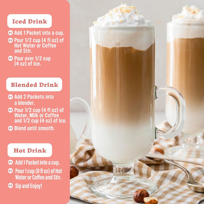 The Frozen Bean Vanilla Bean Frappe & Latte Instant Mix (10 Sticks), Made with Arabica Coffee, Double Shot Caffeine, Low Sugar & Premium Ingredients, Hot, Iced, or Blended Drinks