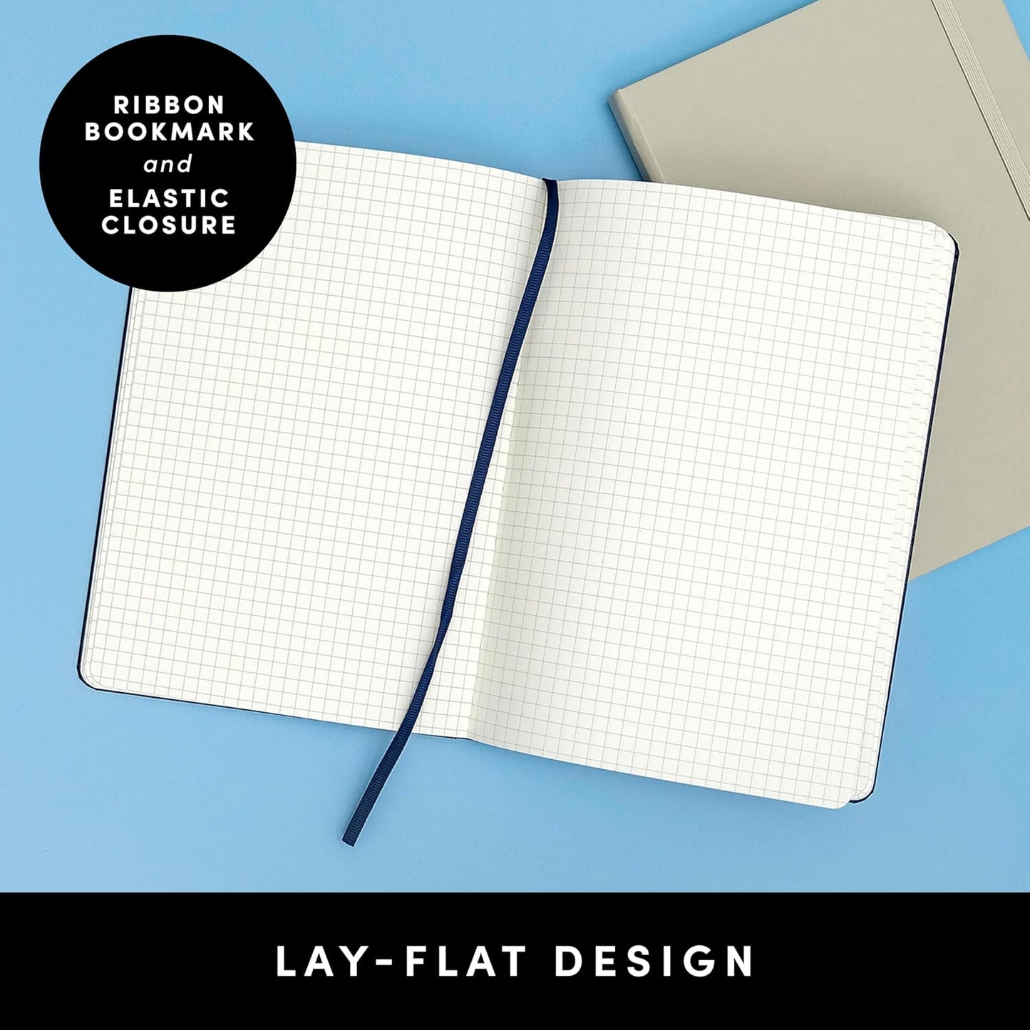 PAPERAGE Lined Journal Notebook, Hardcover Journal for Women & Men, 160 Pages, (5.6 in x 8 in), College Ruled Journaling Notebook for Work, School Supplies & Note Taking, (Black)