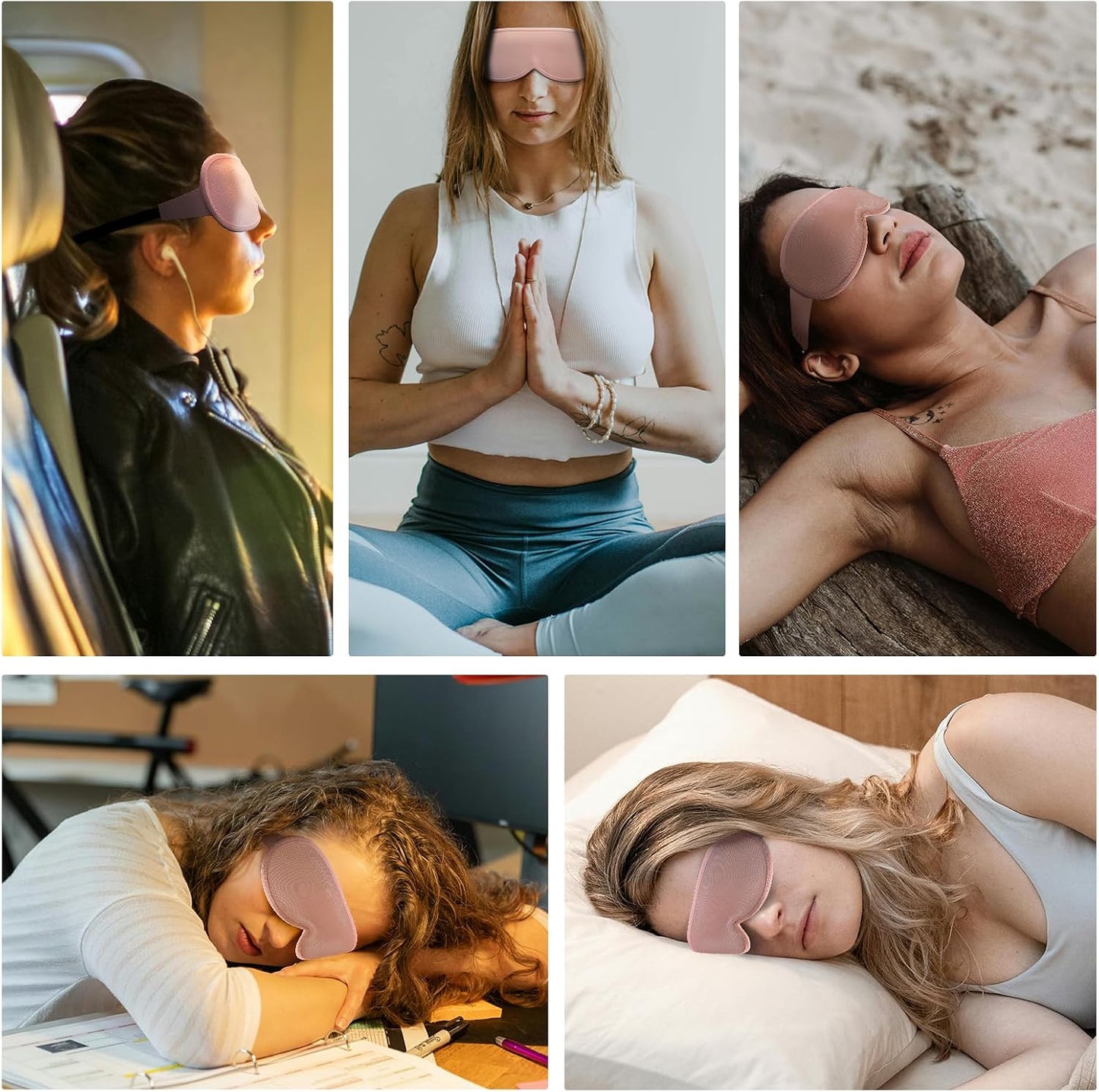 Weighted Eye Mask Cover for Sleeping - Eye Masks for Sleep with Adjustable Strap, Lash Extension Eye Covers for Women Men, 3D Contoured, Plane Travel Essentials, Blindfold for Meditation