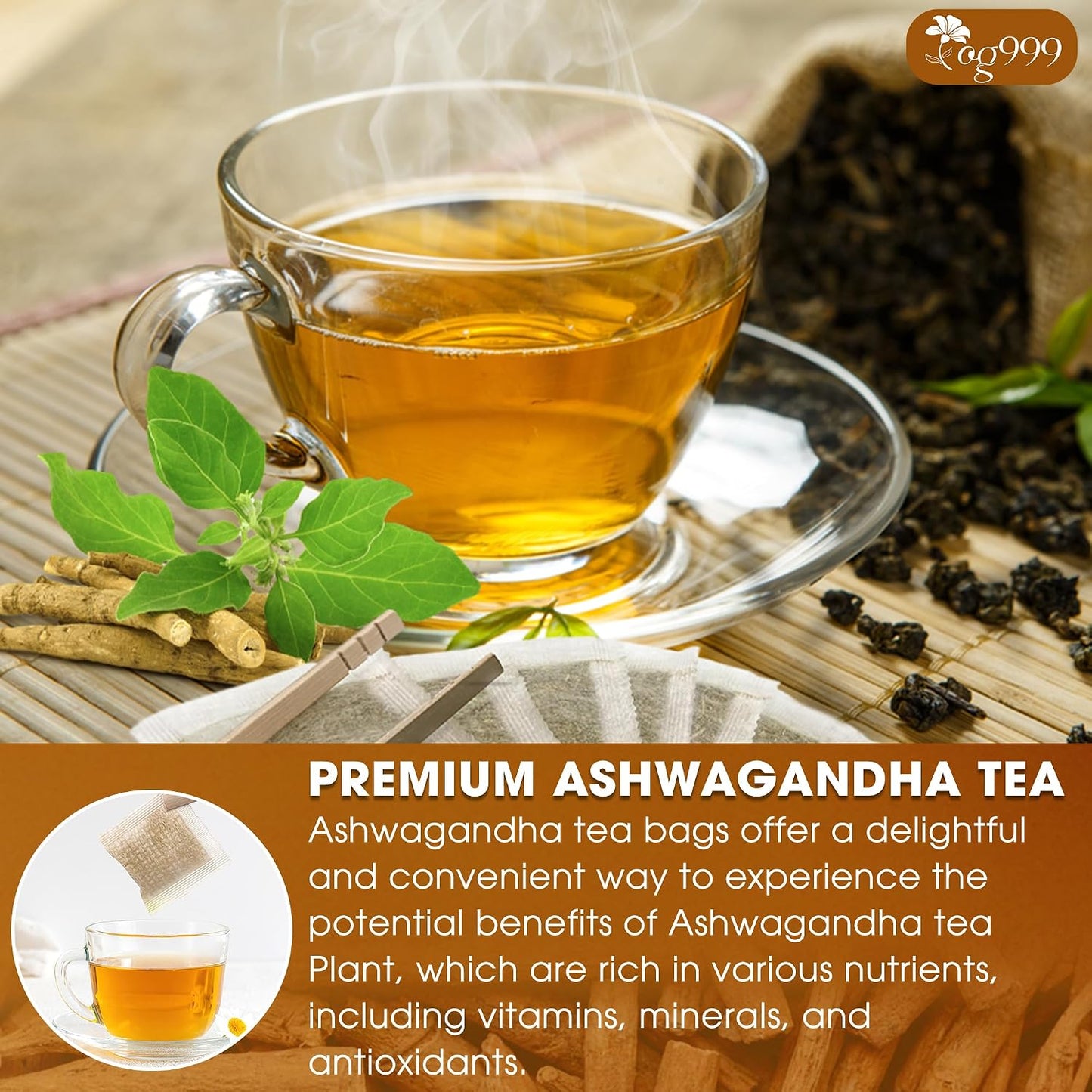 120 Bags Premium Turmeric Ginger Cinnamon Tea, Improve Digestion, Support Brain, Weight, Skin and Sleep, Eco-Conscious Tea Bags and Premium Natural Ingredients. Turmeric Ginger Herbal Tea. No Sugar, No Caffeine, No Gluten, Vegan.