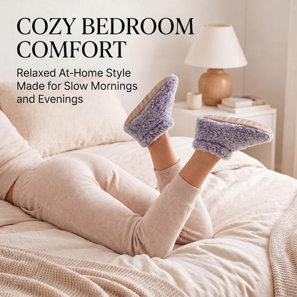 Cozylook Fuzzy Slippers for Women Indoor Soft Sole Slipper Socks