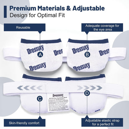Heated Eye Mask & Microwavable Eye Compress | Gentle Steam Heat for Eye Comfort 1pc Cotton White