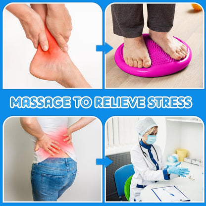 Jerify 4 Pcs Wiggle Seat Flexible Inflated Wobble Cushion Stability Balance Pad Balance Disc Sensory Seat for Men Women Fitness Physical Exercise Improving Posture Home Office