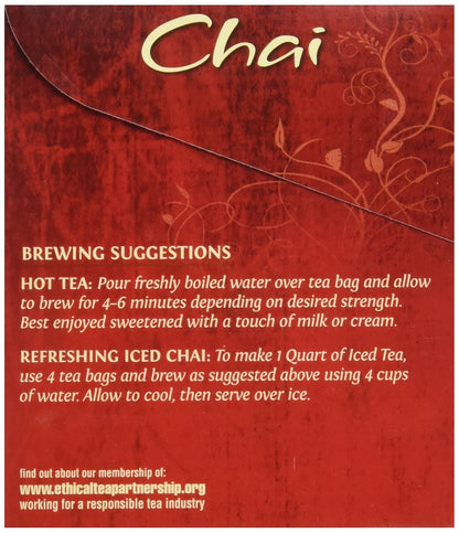 Twinings Chai Black Tea Individually Wrapped Bags, 20 Count (Pack of 2), Sweet, Savoury Spices, Caffeinated, Enjoy Hot or Iced, 20 Teabags