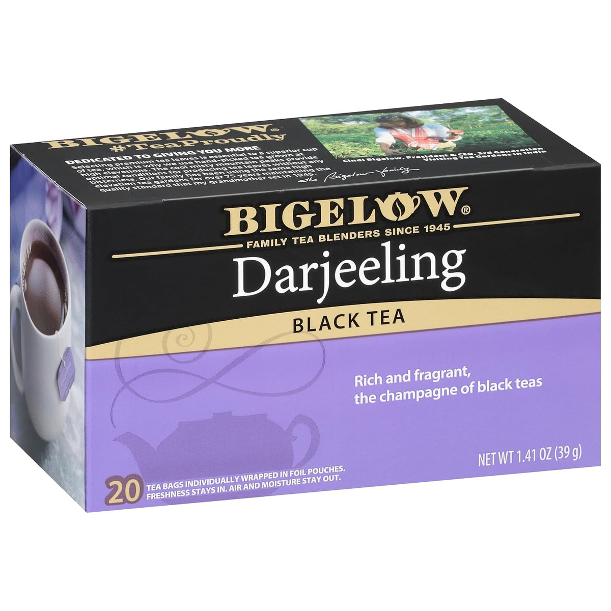 Bigelow Tea Darjeeling Black Tea, 20 Count (Pack of 6)