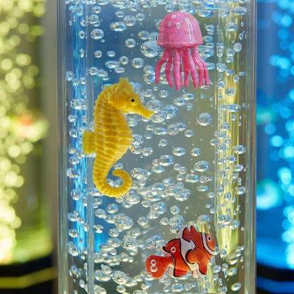 COLORLIFE Sensory Bubble Tube Table Lamp – Extra Large 5.5-Inch Diameter, Calming Aquarium Effect with Lifelike Fish, Ideal Gift for Autism & Anxiety Relief, Kids Room, Sensory Room, Bedroom, Office