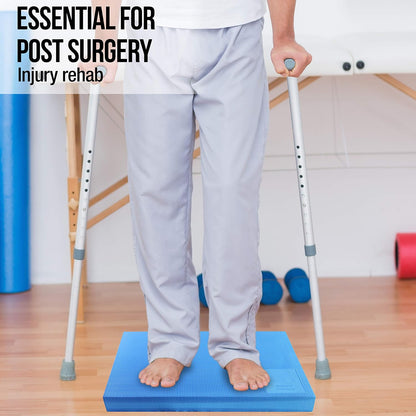 pete's choice XL or L Foam Balance Pad - Free Stretching Strap & Booklet | Extra Large Balance Pads - Physical Therapy, Ankle & Knee Rehab