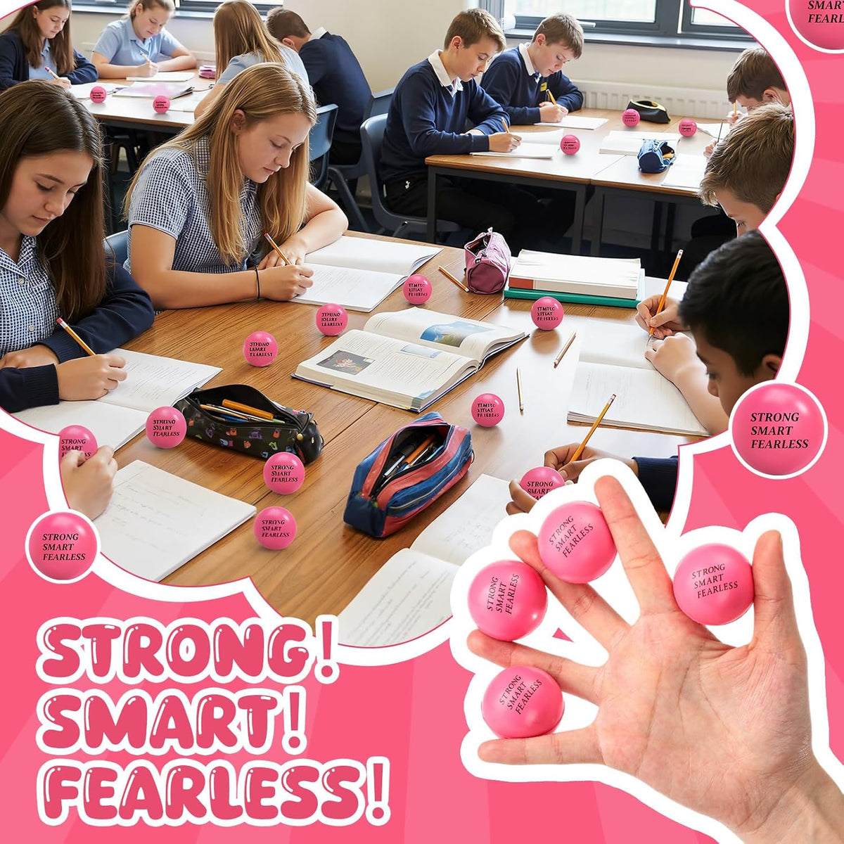 Sotiff 100 Pcs Motivational Balls Bulk for Adults, Ten Colors Inspirational