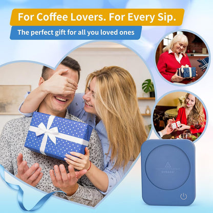 VOBAGA Coffee Mug Warmer for Desk with Auto Shut Off & 3-Temp Settings, Coffee Cup Warmer with Smart Safety Alert Home Office Accessory, Perfect for Coffee, Tea, Milk (Mug for Display)