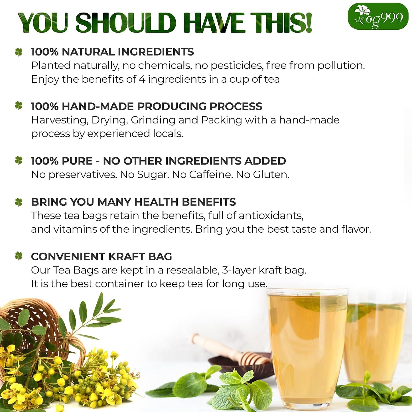 120 Bags Premium Turmeric Ginger Cinnamon Tea, Improve Digestion, Support Brain, Weight, Skin and Sleep, Eco-Conscious Tea Bags and Premium Natural Ingredients. Turmeric Ginger Herbal Tea. No Sugar, No Caffeine, No Gluten, Vegan.
