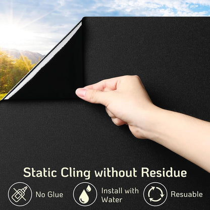 LUTE Blackout Window Film, Window Tint for Home Privacy, 17.5" x 78.7"