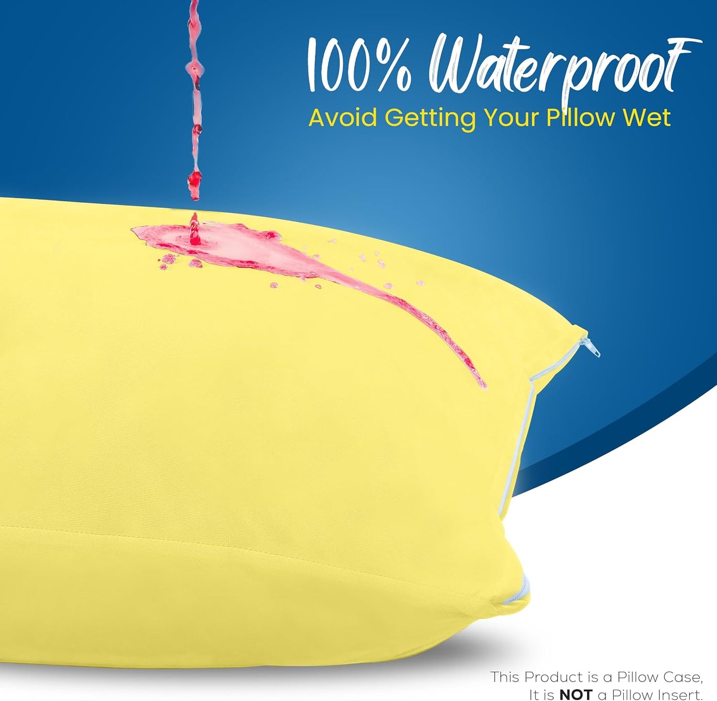 Utopia Bedding Premium 100% Waterproof Pillow Protectors with Zipper Standard Size (Set of 4), Bed Bug and Dust Mite Proof Zippered Pillow Covers, Pillow Encasement Cases, Gray