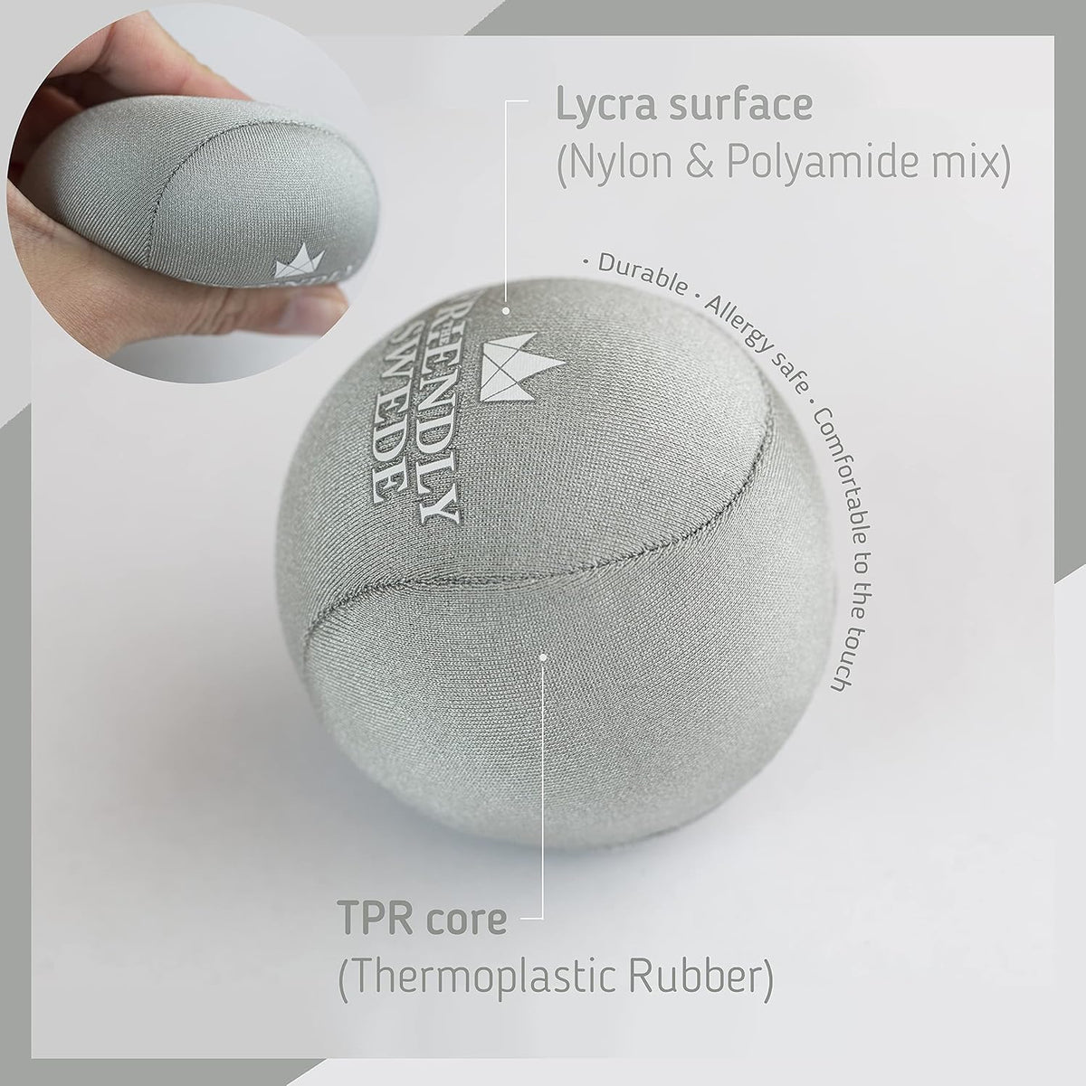 The Friendly Swede Stress Balls for Adults, Different Resistance Levels