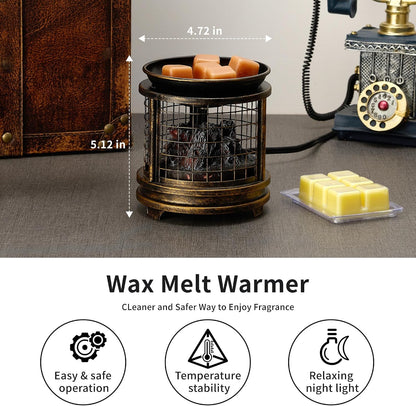 MOAFINA Wax Melt Warmer with Timer,Campfire Wax Warmer,4-in-1 Oil Burner Electric Candle Wax Warmer,Wax Warmer for Scented Wax Melts,Wax Melter Fragrance Warmer for Home Office Bedroom Gifts & Decor