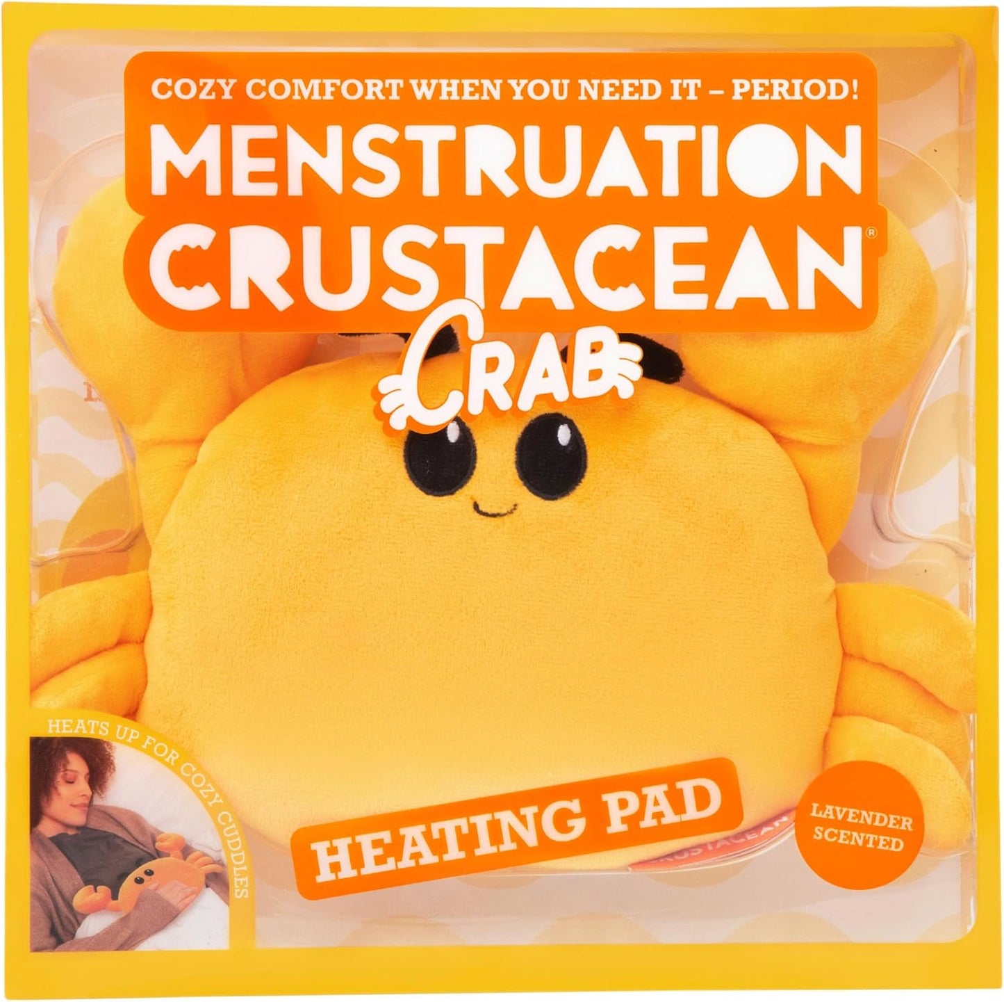 Menstruation Crustacean Lobster by Relatable, Microwavable Heating Pad for Period Cramps, Cuddly Plushies, Great Gift Ideas for Loved Ones of All Ages, Includes 1 Lavender Scented Heating Pad Plushy