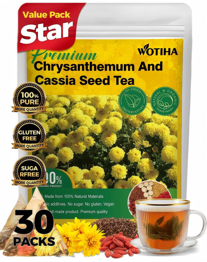 WOTIHA 60 Count Premium Lemon Balm Tea Bags - 100% Pure Natural Leaves, Lemony Citrusy Flavor, Supports Calming & Digestion, Caffeine-Free, Additive-Free, Sugar-Free, Vegan Non-GMO