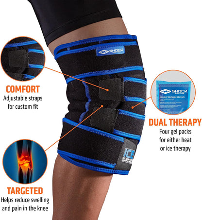 Shock Doctor Ice Recovery Compression Knee Wrap Brace