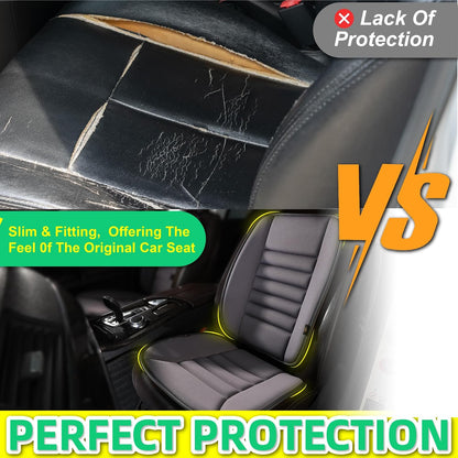 kingphenix Car Seat Cushion with Back Support Pillow: Enhanced Comfort Memory Foam Design for Pain Relief, Ideal for Drivers and Office Use - Ergonomic Lumbar Comfort for Long Sitting - Black