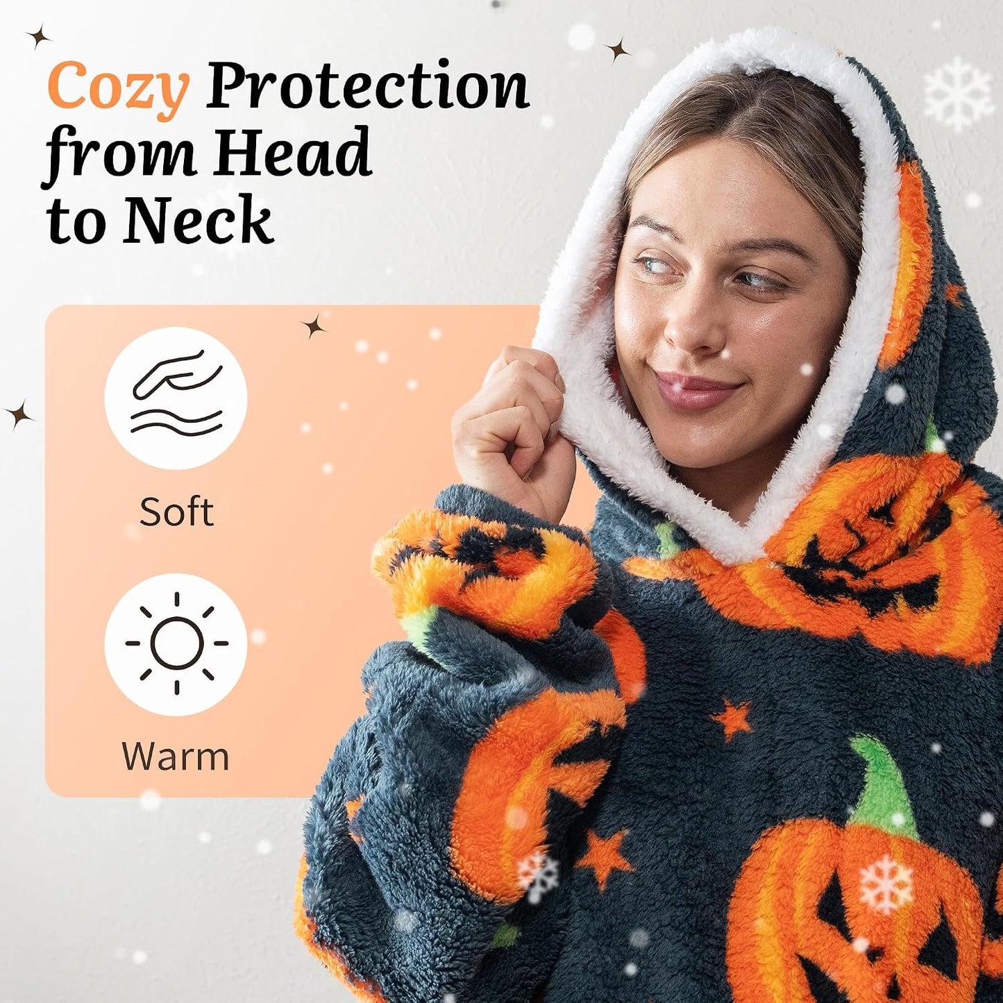 Capecage Blanket Hoodie, Long Hooded Blanket Sweatshirt as Birthday Gifts for Women Men, Long Wearable Blanket for Women Men.