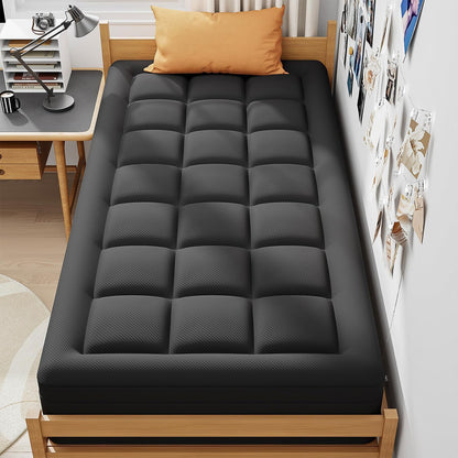 ELEMUSE Twin XL Dorm Dual Layer 3 Inch Memory Foam Mattress Topper for College, Dorm Room Essentials, 2 Inch Cooling Gel Foam and 1 Inch Soft Pillow Top Bed Pad,Back to School Comfortable Support