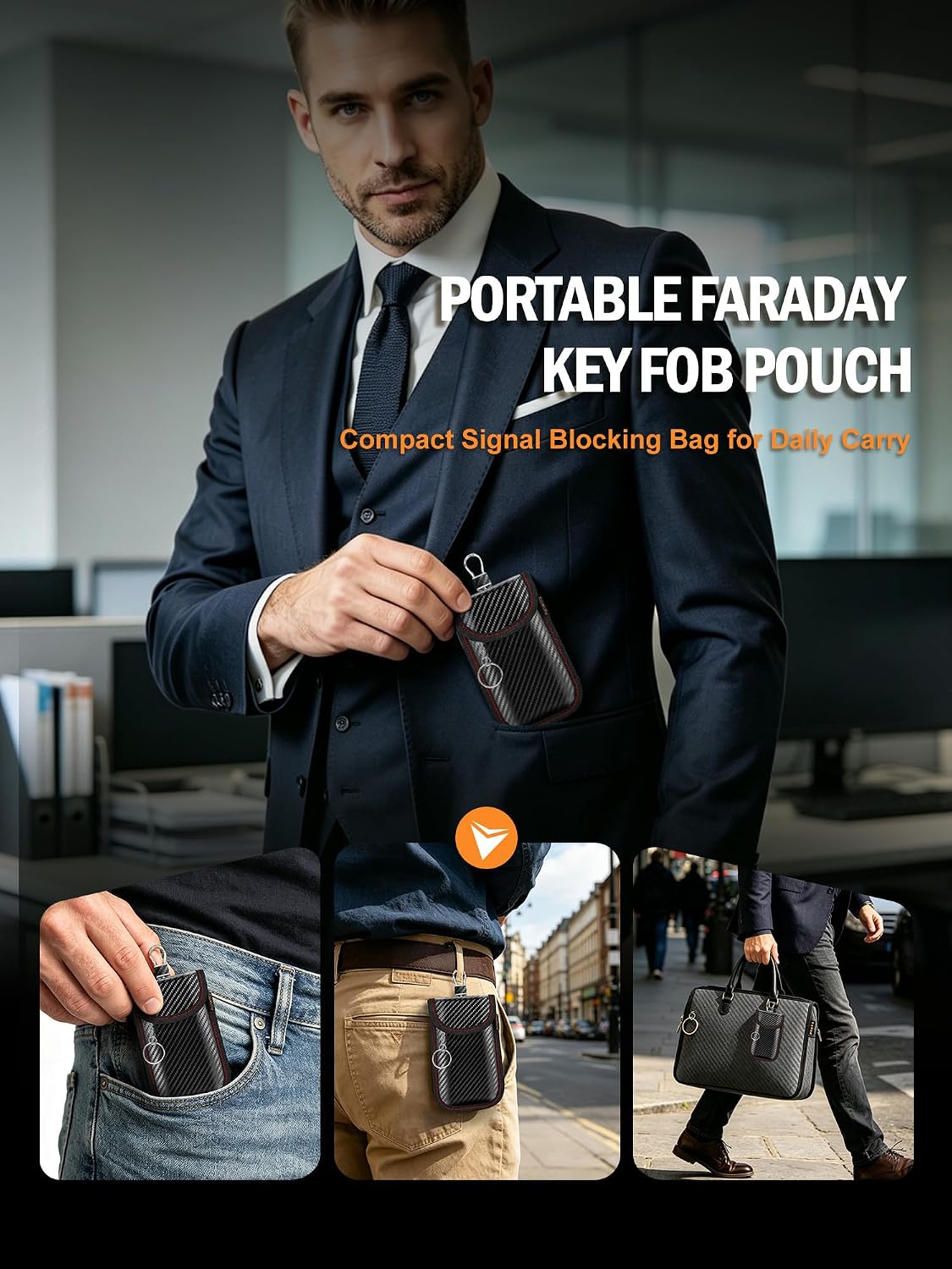 Faraday Bags for Phones & Car Key Fobs, Signal Blocking, 2-Pack