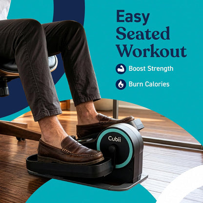 Cubii Move - Under Desk Elliptical Bike Pedal Exerciser Portable Seated Elliptical Machine W/Adjustable Workout Levels - Adult to Seniors