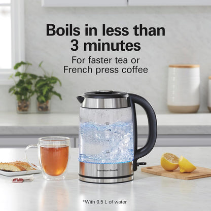 Hamilton Beach 1.8 Liter Electric Tea Kettle, Water Boiler & Heater