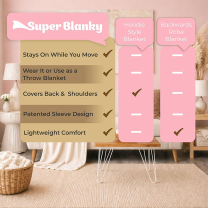Super Blanky Wearable Blankets for Women & Men, Graduation Day Gift for Her, Cozy Gifts for Women, Wife Birthday Gifts Ideas