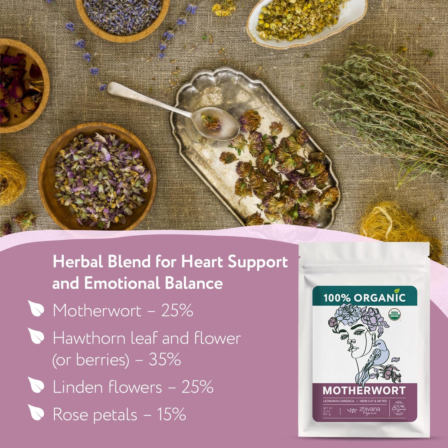 Organic Lemon Balm Leaves (4oz.) - Lemon Balm Tea Loose Leaf Organic - Melissa Tea - Te de Tolonjil - Natural Support for Stress Response, Sleep, Digestion